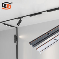 DC48V Led éclairage sur rail magnétique monté en surface Led système d'éclairage sur rail projecteur magnétique piste ultra mince