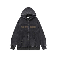 Sudadera con Capucha para Hombre, Estilo Vintage, Corte Regular, de Algodón, con Bordado 3D, Impermeable, Transpirable, de Felpa Gruesa