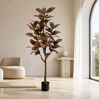 Plante artificielle Cordyline rose de 1,5 m en gros, plante artificielle Ti à feuilles rouges de 1,20 m en pot pour la décoration tropicale de la maison, de l'hôtel et du bureau