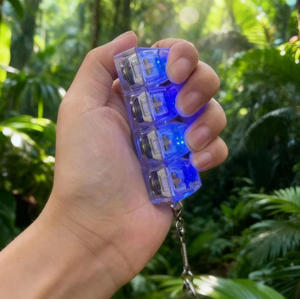 工厂销售亚克力4键机械键盘开关钥匙扣键帽测试仪开关LED灯发光玩具缓解压力 - Product Image 3