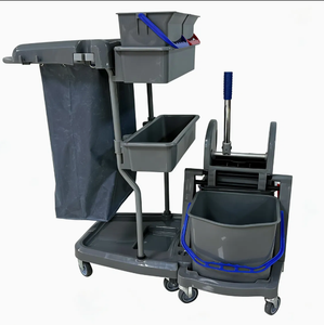 Chariot multifonctionnel détachable <span class=keywords><strong>avec</strong></span> essoreuse et <span class=keywords><strong>seau</strong></span>, chariot de nettoyage pour usage commercial - Product Image 2