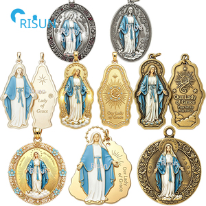 Collar con Colgante <span class=keywords><strong>de</strong></span> <span class=keywords><strong>la</strong></span> Virgen María Católica, Milagro <span class=keywords><strong>de</strong></span> <span class=keywords><strong>la</strong></span> <span class=keywords><strong>Milagrosa</strong></span> Dama <span class=keywords><strong>de</strong></span> Gracia, Medallón Personalizado - Product Image 1