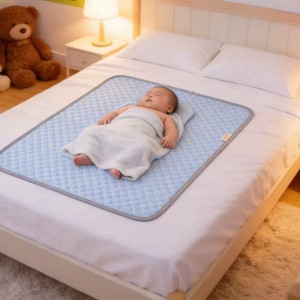 Alfombrilla refrescante Qidou de 180x200 cm, impermeable, para bebés, uso en verano, almohadilla de seda helada para pañales - Product Image 2