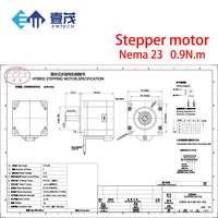 Nema 23 Kit Hybrid 2-Phase Motor Stepper Kit 1N.m torsi untuk CNC 3D Printer 57x56mm"