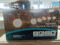Guirlande lumineuse LED étanche IP65 connectable avec douille fixe E26/E27, dimmable, pour intérieur/extérieur, avec garantie de 3 ans