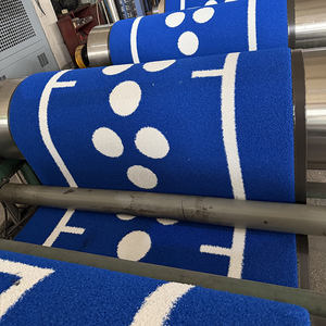 Tapis de sol en gazon artificiel PE durable 2x10m personnalisable, 15mm, avec logo sur mesure, pour piste de traînée de luge et fitness, gazon de gym noir pour poussée de luge - Product Image 3