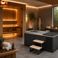 Baignoire à glace en acier inoxydable avec système de refroidissement intégré pour la récupération sportive des athlètes et les salles de fitness