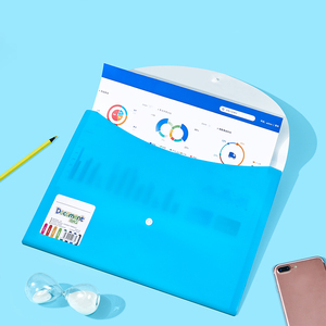 A4 kích thước phong bì Snap tập tin túi cho các trường học A4 rõ ràng nhựa thư mục tập tin tài liệu nút tập tin túi cho văn phòng - Product Image 5