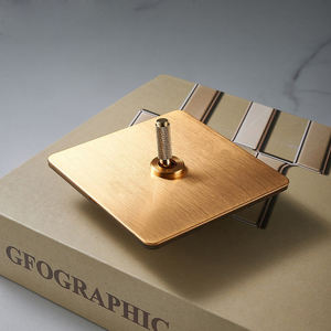 朗格奥黄铜肘节墙壁开关英国标准不锈钢面板金属电动复古滚花杆灯开关 - Product Image 2