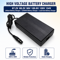 Chargeur de batterie au lithium LiFePO4 personnalisé 67,2V 68V 72V 73V 84V 88,2V 96V 100,8V 126V 2A 3A 5A 8A 10A Chargeur haute puissance