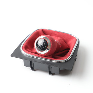 Pomo de Palanca de Cambios de Coche, de Cuero Rojo, 5 o 6 Velocidades, Transmisión Manual, Compatible con Volkswagen - Product Image 2