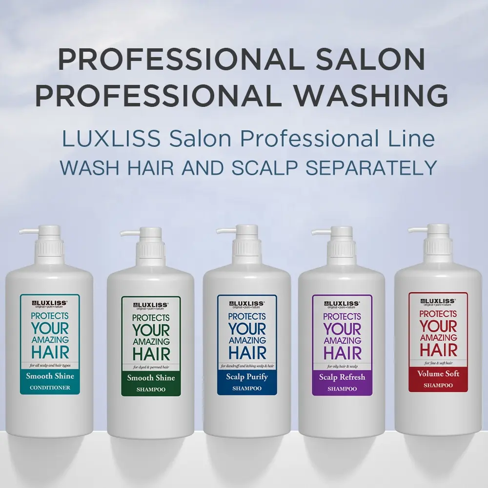 Salon perawatan rambut Label pribadi sampo alami 3L profesional untuk minyak Argan Maroko sampo dan kondisioner organik