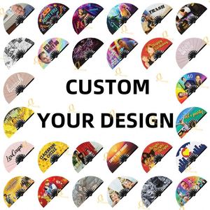 Éventail pliant en plastique de 23 cm pour fête et festival, avec logo personnalisé imprimé - Product Image 6