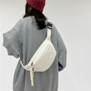 <span class=keywords><strong>Sac</strong></span> banane de poitrine et bandoulière OEM en velours côtelé imperméable avec fermeture éclair, style rétro, pour voyage, extérieur, sport, pratique et personnalisable - Product Image 5