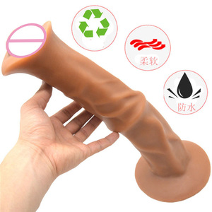 Énorme réaliste pénis Animal gode géant cheval Dick avec ventouse côtelé gros godes flirtant Sex Toys pour les femmes - Product Image 4