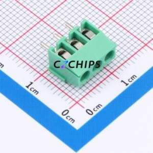 MX350-3.5-03P-GN01-Cu-Y-A Screw Terminal Block Through hole Component (THT),P=3.5mm Connector 1x3P 3.5mm Green Through Hole - Product Image 1