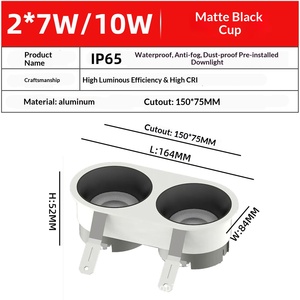 โมดูลดาวน์ไลท์ LED แบบฝัง ปรับได้ 8W 10W 12W ไฟสปอตไลท์ พร้อมแผงระบายความร้อนอะลูมิเนียม เลนส์สะท้อนแสง MR16 ตัวเลือกเสริม ปรับความสว่างได้ สีดำ - Product Image 6