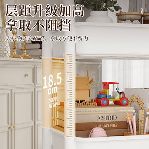 Étagère de rangement multi-niveaux moderne en plastique pour cuisine, salle de bain et toilettes, idéale pour les produits de nettoyage et les collations pour bébés - Product Image 4