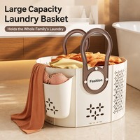 Panier à linge pliable en PP+TPR, grande capacité, ventilation creuse, panier à linge sale pliable avec poignées, 3 couleurs