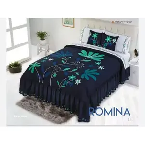 Edredón Doble Romina con 2 Almohadas, Diseño Floral, Estilo Moderno, Ropa de Cama para Toda Temporada - Product Image 3