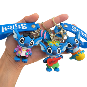 <span class=keywords><strong>Science</strong></span>-<span class=keywords><strong>fiction</strong></span> film d'animation Lilo & Stitch jouet porte-clés en gros PVC <span class=keywords><strong>Anime</strong></span> porte-clés accessoires mignon poupée petit cadeau pendentif - Product Image 1