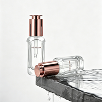 Flacon compte-gouttes en verre de 30 ml (1 oz) avec boîte, pompe dorée, fournisseur d'usine, emballage de luxe pour sérum et huile, vente en gros