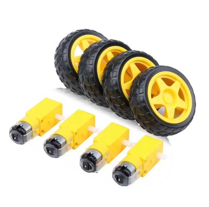 BO plastik Mini sarı dişli DC Motor çocuklar için oyuncak
