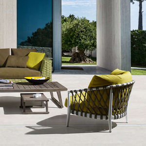 Patio al aire libre Muebles de jardín Último diseño Cuerda tejida nórdica Silla de comedor Sofá de ratán Silla - Product Image 3