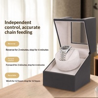 Boîte de rangement et remontoir de montre mécanique, support rotatif, doublure en cuir et flanelle, décoration d'intérieur, emballage cadeau pour bijoux