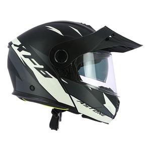 Casco de Motocicleta Todoterreno ASTONE HELMETS, Nuevo Diseño, Cuatro Estaciones, Material ABS, Estilo Moderno, Gráfico CROSSFIRE, Gris Mate, Modelo XF6 - Product Image 4