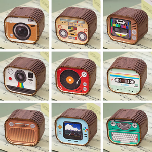 Carillon a manovella in legno retrò, regalo di inaugurazione casa, regalo di compleanno, regalo premuroso per la nuova casa per <span class=keywords><strong>amici</strong></span> e famiglia - Product Image 1