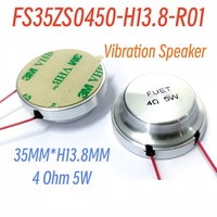 Speaker Konduksi Tulang Mini 35MM Bulat Bebas Getaran, Sampel Tersedia, 4Ohm 5W Frekuensi Rendah 120Hz±20% untuk Headset Industri