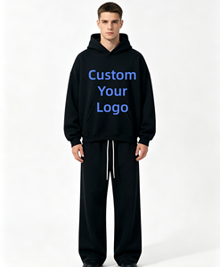 420GSM Heavyweight Custom Logo Pullover Hoodie Men Polyester Cotton Plain Knitted Blank Sublimated Windproof Hooded <b>Sweatshirt</b> - Product Image 1