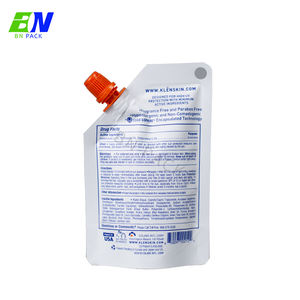 Custom design personalizzato da 50ml/100ml crema per crema solare appendi foro foglio crema bustina PE anti odore beccuccio olio abbronzante - Product Image 5