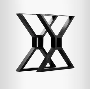 الثقيلة الصناعية نمط معدن أسود X-شكل أثاث لتناول الطعام الصلب قاعدة الجدول الساقين قاعدة مقعد بالجملة - Product Image 5