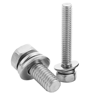 Juego de Combinación de Tornillos de Cabeza Hexagonal de Acero Inoxidable 201 Grado 8.8 con Junta y Resorte, Tres Semihuecos, M3 M6 - Product Image 3