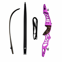 Busur Recurve Takedown ILF 68 Inci dengan Riser Aluminium CNC 24lbs, Peralatan Latihan Panahan Target, Busur Latihan untuk Pemula