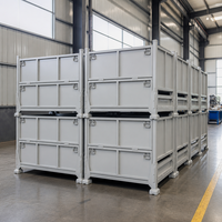 Conteneur de stockage pliable sur mesure en fil d'acier pour le recyclage des déchets, équipement logistique d'entrepôt, fournisseur OEM ODM