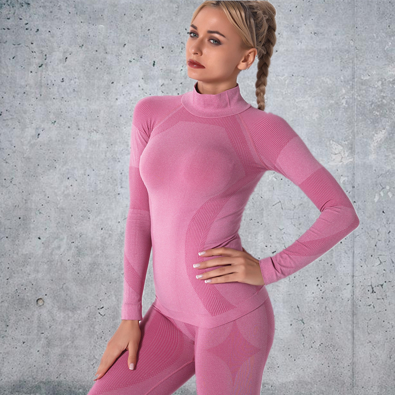 Hot Sale 5 colors  Factory Wholesale Women Seamless Bandeau Strapless Girl Sexy long sleeve Popular fitness