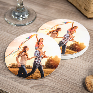Eco Friendly Recycled Paper Coasters Custom Logo Print, Personalized Drink Coasters for Home Decoration Promotional Gifts