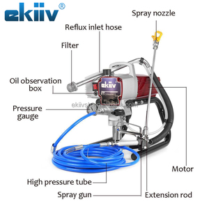 800W nhỏ áp suất cao không khí phun máy chuyên nghiệp airless Spray Gun airless sơn phun sơn máy công cụ - Product Image 2