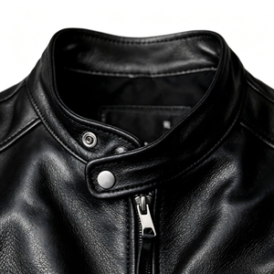 <span class=keywords><strong>Giacca</strong></span> da Moto in Vera <span class=keywords><strong>Pelle</strong></span> di Vacchetta PU Nera Personalizzata per <span class=keywords><strong>Uomo</strong></span>, <span class=keywords><strong>Giacca</strong></span> Bomber Vintage Streetwear per Guida all'Aperto - Product Image 3