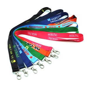 No Minimum Order Manufacturer Cheap Eco-friendly Durable ID Card Holder Custom <b>Lanyards</b> Hook <b>Polyester</b> Sublimation Printing - Product Image 1