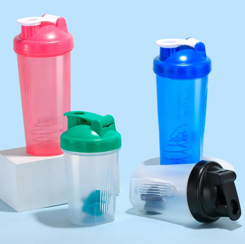 Portable shaker bottle gym Healthy Protein Powder Milk Shake Cup PP Material High Temperature and Leak proof Shaker Cup