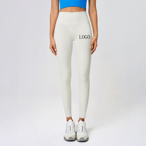 Mallas <span class=keywords><strong>de</strong></span> Yoga <span class=keywords><strong>de</strong></span> cintura alta para mujer, pantalones deportivos con elástico, transpirable, ajustado a <span class=keywords><strong>la</strong></span> cadera, Color sólido, logotipo personalizado, nuevo, venta al por mayor - Product Image 1