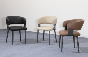 Modern PU <b>Leather</b> Living Room <b>Chair</b> Solid Back Metal Legs Ergonomic Design Leisure <b>Chair</b> Home Furniture - Product Image 3
