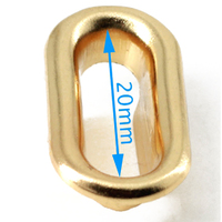 Oeillet en métal de forme ovale en fer de 20mm Petits oeillets personnalisés