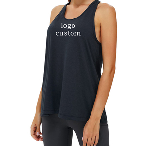 Wholesale <strong>Women</strong> <strong>Loose</strong> Fit <strong>Vest</strong> Custom Logo <strong>Women</strong> Backless Sleeveless Gym Sport Yoga Tank <strong>Top</strong> - Product Image 1