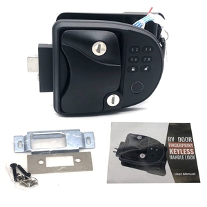Serrure de porte antivol pour camping-car YH2299 avec <span class=keywords><strong>empreinte</strong></span> digitale et clé - Construction en alliage de zinc étanche - Product Image 4