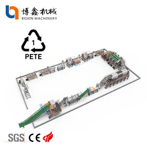 BOXIN 브랜드 폐기물 플라스틱 재활용 기계 애완 동물 병 연삭/분쇄 세척 건조 재활용